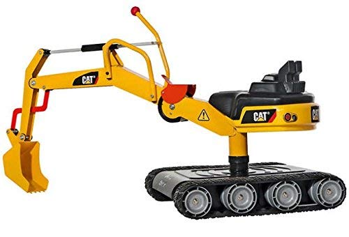 Sturdy and Heavy Duty Kettler CAT Metal Digger 360 Degrees 75 lbs Weight Capacity Swivel Ride-On with Dual ACtion Lever for Full Control of Digging, Dumping Gravel, Sand, Snow and for Building