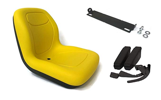 The ROP Shop New Yellow HIGH Back SEAT w/Pivot Rod & ARM Rests John Deere 856 955 2210