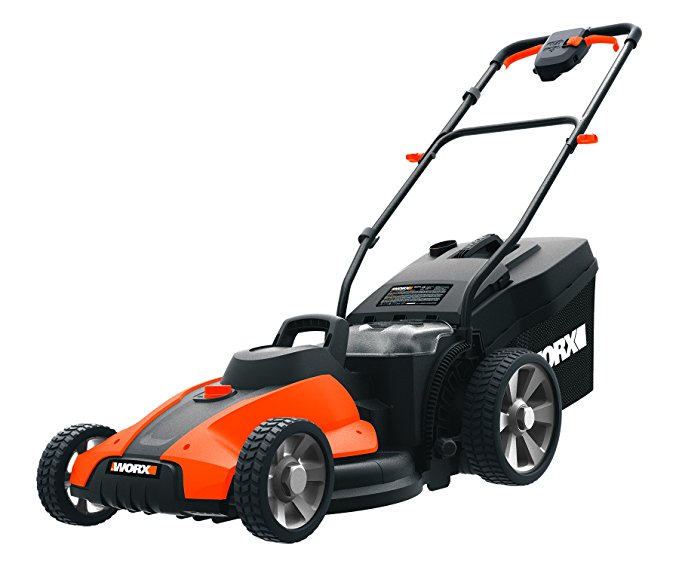 Worx WG744 17-inch 40V (4.0Ah) Cordless Lawn Mower, 2 Batteries and Charger Included