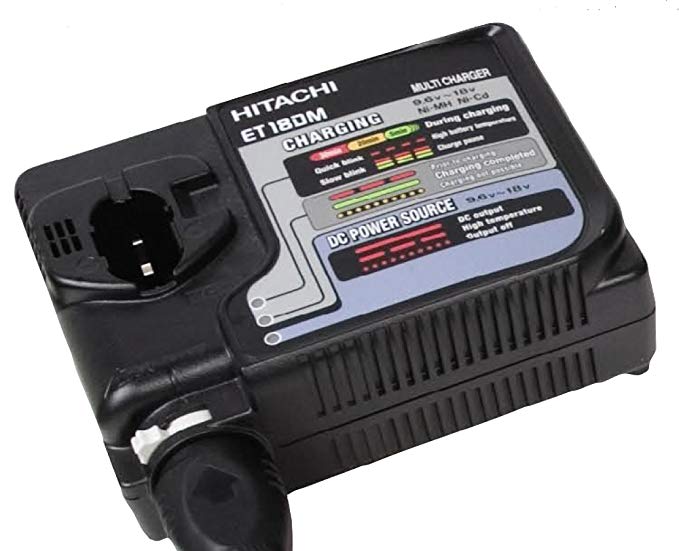 Hitachi ET18DM Universal AC/DC Rapid Charger 7.2 Volt to 18 Volt Ni-Cad and Ni-Metal Batteries (Discontinued by Manufacturer)