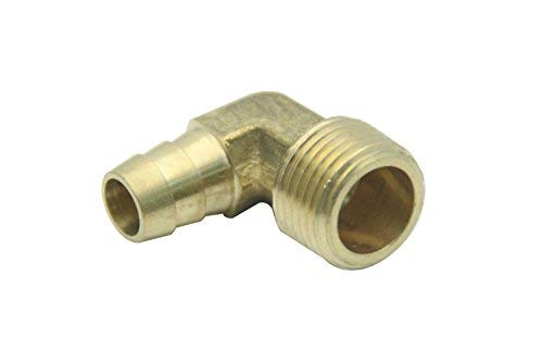 LTWHOME 90 Deg Elbow Brass Barb Fitting 1/2