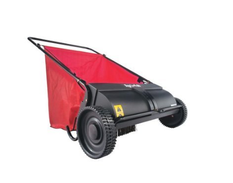 Push Model Lawn Sweeper By Agrifab- Makes Picking Up Leaves and Small Branches Twice as Fast As Raking- This Pro Model Makes Yardcare A Breeze With This Lightweight Foldable Sweeper- 3 Year Warranty