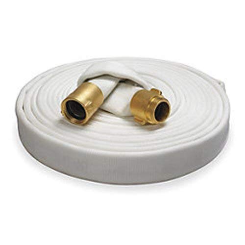 Key Fire Hose Double Jacket Fire Hose, White, 1-1/2