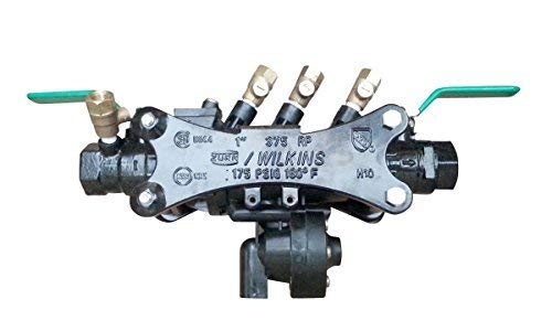 Zurn 375B Wilkins 1-Inch Black Fusion Epoxy Coated Reduced Pressure Principle Backflow Preventer