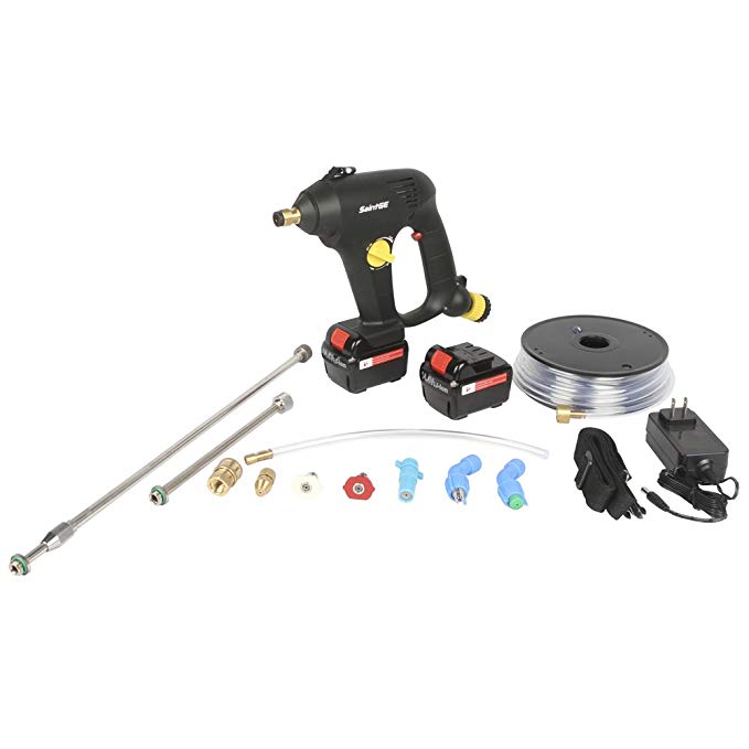 SaintGE PPS G15-Li Portable Chemical Power Sprayer, 15V Lithium-ion (2.6AH), Cordless Pressure Washer, 2 Batteries Included