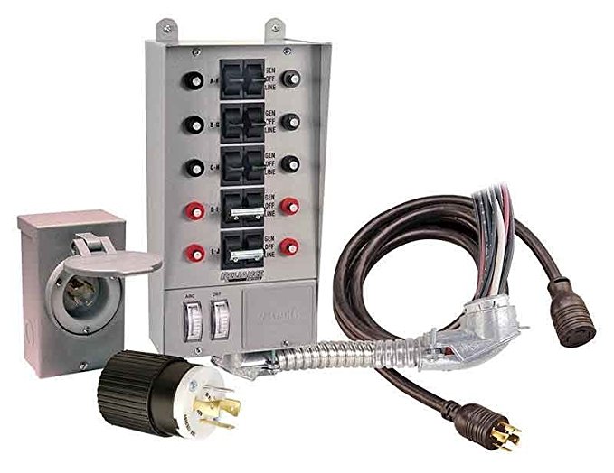 Reliance Controls Corporation 31410CRK 30 Amp 10-circuit Pro/Tran Transfer Switch Kit for Generators Up to 7,500 Running Watts