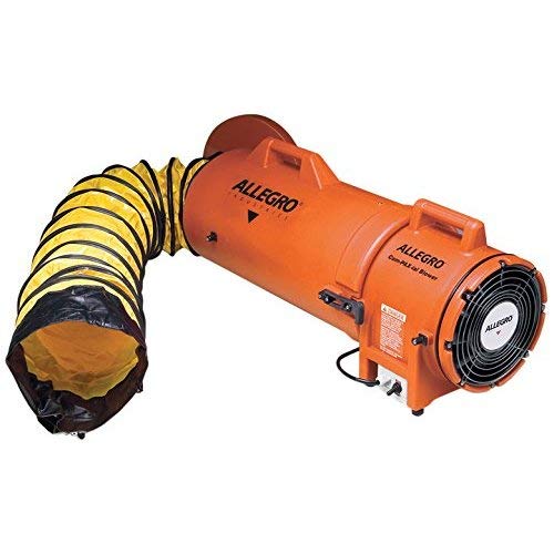 Allegro Industries 953615 Plastic Compaxial Blower Dc With 15' Ducting And Canister Assembly, 8