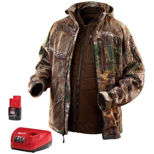 MILWAUKEE ELECTRIC TOOL 2387-M M12 Heated Real tree Xtra 3-In-1 Jacket Kit, Medium