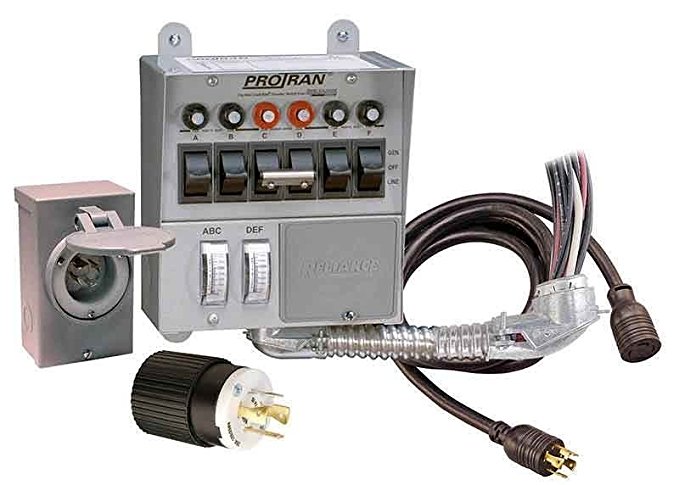 Reliance Controls Corporation 31406CRK 30 Amp 6-circuit Pro/Tran Transfer Switch Kit for Generators (7500 Watts).