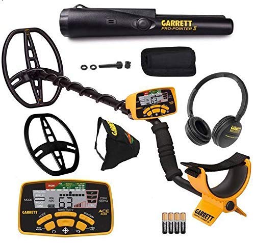 Garrett ACE 400 Metal Detector with DD Waterproof Search Coil and Pro-Pointer II