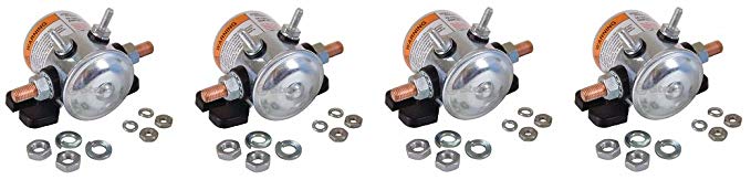 Stens 435-368 Starter Solenoid, Replaces E-Z-Go: 27855G01, Fits E-Z-Go: Electric, 1986 and Newer, Hardware Included, 36V, 124 Series (4-(Pack))