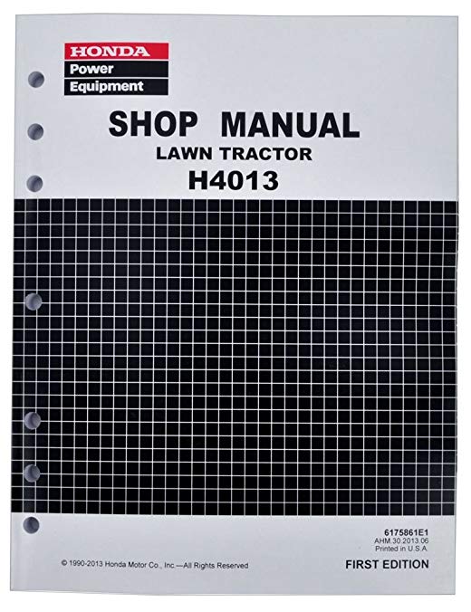 Honda H4013 Lawn Tractor Mower Service Repair Shop Manual