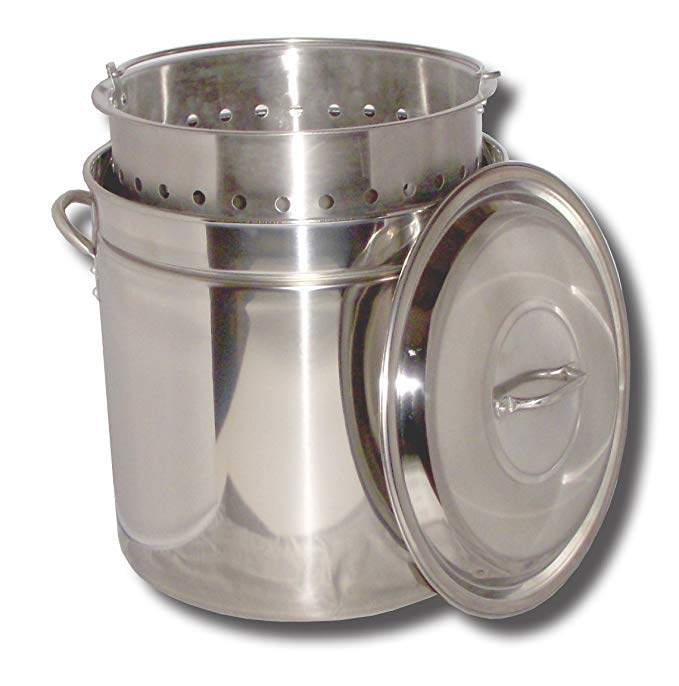 METAL FUSION KK82SR Stainless Steel Pot with Steam Rim, 82-Qt.