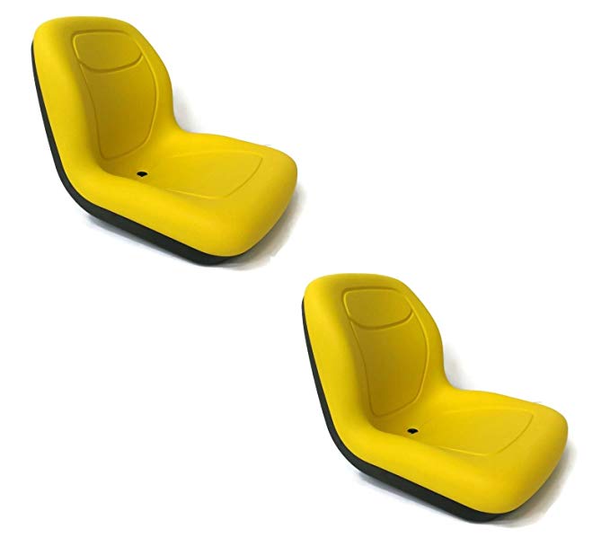 The ROP Shop (2) Yellow HIGH Back Seats for John Deere VG11696 VG12160 VGA10177 XB180 XB-180