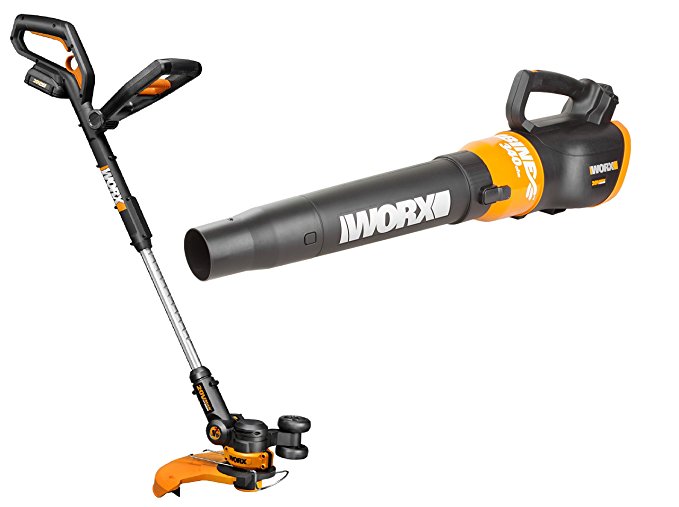 Worx WO7022 20V PowerShare GT 2.0 Grass Trimmer and Turbine Cordless Battery-Powered Leaf Blower Combo Kit