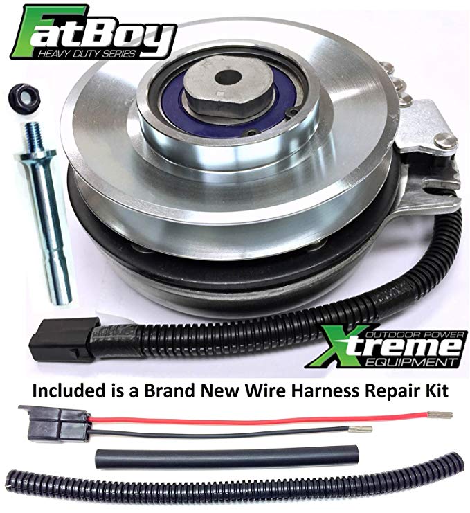 Xtreme Outdoor Power Equipment Bundle - 2 Items: PTO Electric Blade Clutch, Wire Harness Repair Kit. Replaces John Deere TCA16999 Fatboy PTO Clutch - w/Wire Repair Kit-OEM Upgrade!