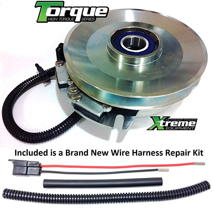 Xtreme Outdoor Power Equipment Bundle - 2 Items: PTO Electric Blade Clutch, Wire Harness Repair Kit. Replaces Exmark PTO Blade Clutch 109-7666 OEM Upgrade w/Wire Harness Repair Kit