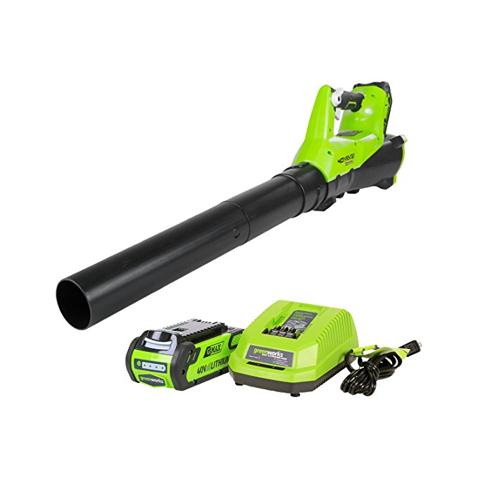 Greenworks 40V 115 MPH - 430 CFM Cordless Brushless Blower, 2.0 AH Battery Included BA40L210